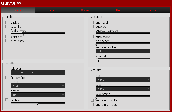 REVENTUS.PW V2 | RAGE CS:GO чит